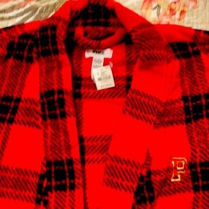 New Victoria's Secret Pink Red/Black Plaid Robe